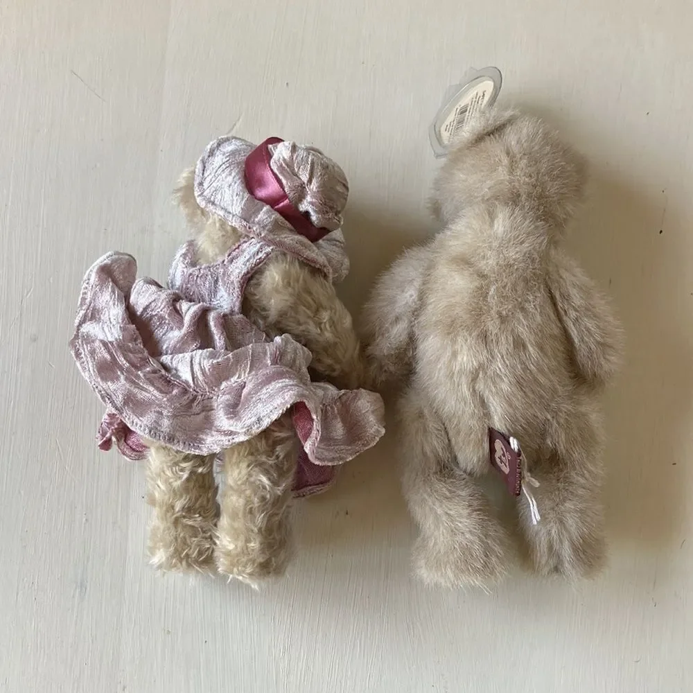 Vintage 1993 Ty Attic Treasures Darling Darlene & Dickens Bears Bundle of Two